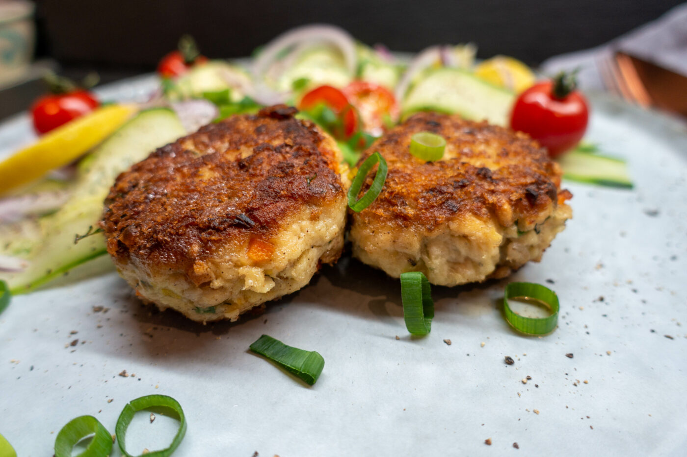 Use of leftovers: Fish cakes made from cooked fish
